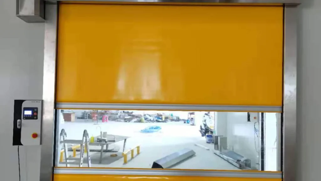Double-door cargo air shower for material entry decontamination
